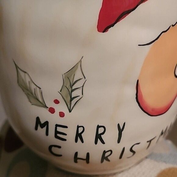 Santa Mug COFFEE cup international cookies milk merry jolly Christmas Retro - Picture 5 of 16